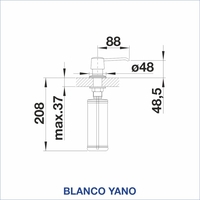 ДОЗАТОР BLANCO YANO ХРОМ - ДОЗАТОРИ, 524256