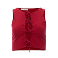 FLAME RED CUT OUT TOP