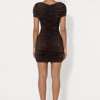 Freya Gathered Caped Mini Dress