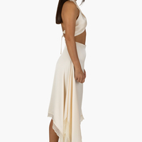 Thora asymmetric lace skirt