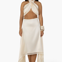 Thora asymmetric lace skirt