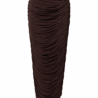 Velora Draped Skirt In Brown