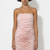 Blossom Strapless Mini Dress In Soft Pink