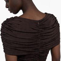 Anok Caped Gathered Top