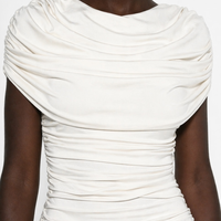 Della Gathered Caped Mini Dress