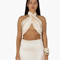 Akakki Satin Cross Top