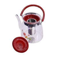 Стъклен чайник с цедка 1,4л