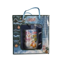 Коледна чаша с дръжка и лъжица в кутия 210мл.ZH278B