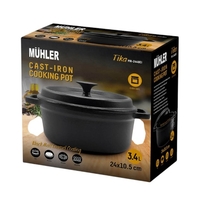 Тенджера Muhler Tika MR-2448CI NEW 24x10.5cm, 3.4L, чугун