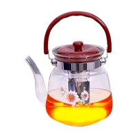 Стъклен чайник с цедка 1,4л