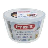 Купа с капак дълб.Pyrex 1.1л. -012390