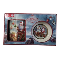 Коледна чаша с капак и лъжица 350мл.Q-43B