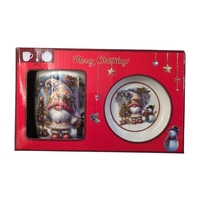 Коледна чаша с капак и лъжица 350мл. Q-39B