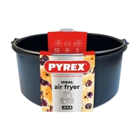 Съд за готвене в AirFryer кръгал 1.6литра 20х 19х 7.5см. с дръжки PYREX