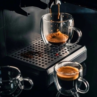 Двустенни чаши за еспресо с дръжка 90 мл, 2 броя – Luigi Ferrero Coffeina, борosиликатно стъкло