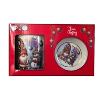 Коледна чаша с капак и лъжица 350мл. Q-32B