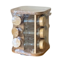 Комплект за подправки с бамбукова стойка - 12бр.