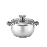 Тенджера сиви дръжки, неръждаема стомана 20см. / 3.5 литра