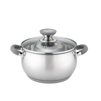 Тенджера сиви дръжки, неръждаема стомана 18см. / 2.5 литра