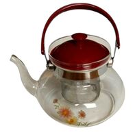 Стъклен чайник с цедка 1,4л