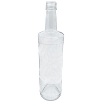 Стъклена бутилка 1000 мл  прозрачна с метална винтова капачка