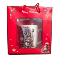 Коледна чаша с дръжка и лъжица в кутия 210мл. ZH270B