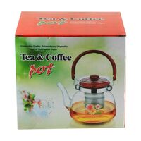 Стъклен чайник с цедка 1,4л