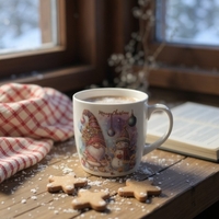 Коледна чаша с капак и лъжица 350мл. Q-32B