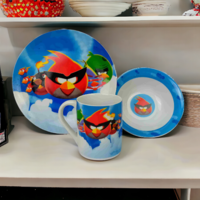 Детски сервиз за хранене 3 части Angry Birds