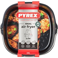 Съд за готвене в AirFryer квадратна 1.9литра 22х 21х 7.5см. с дръжки PYREX