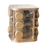 Комплект за подправки с бамбукова стойка - 12бр.