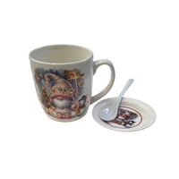 Коледна чаша с капак и лъжица 350мл. Q-39B