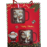 Коледна чаша с дръжка 2бр. с лъжица 2бр. 210мл.CH61B