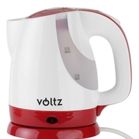 Електрическа кана Voltz FOV51230F, 1300W, 0.9л., бяло/червено