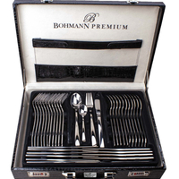 Прибори за хранене 72ч. Bohmann BH BP 72, Кожен куфар, 18/10 s/s, неръждаема стомана