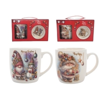 Коледна чаша с капак и лъжица 350мл. Q-32B