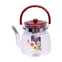 Стъклен чайник с цедка 1,4л