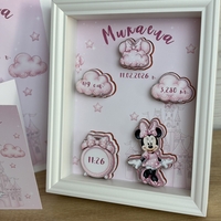Рамка визитка за новородено - Мини Маус