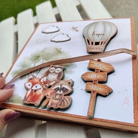 Бебешки албум за спомени „Горски животни“ – персонализиран