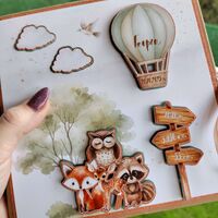 Бебешки албум за спомени „Горски животни“ – персонализиран