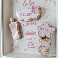 Рамка визитка за бебе