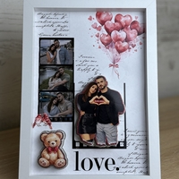 CRAFTONA Рамка с колаж от снимки – подарък за Свети Валентин