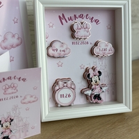 Рамка визитка за новородено - Мини Маус