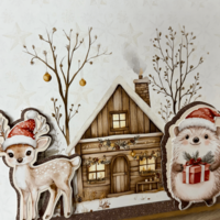 CRAFTONA Албум дневник с ринг механизъм – коледен горски свят