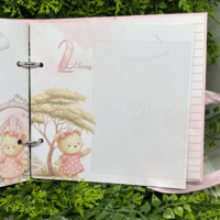 CRAFTONA Албум дневник с ринг механизъм - розово мече