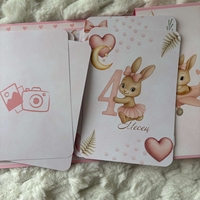 CRAFTONA Мини албум с фото карти - розово зайче