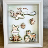 CRAFTONA Рамка визитка за новородено с 3д елементи - зайче