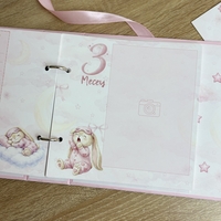 CRAFTONA Албум дневник с ринг механизъм - розови зайчета