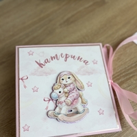 CRAFTONA Албум дневник с ринг механизъм - розови зайчета