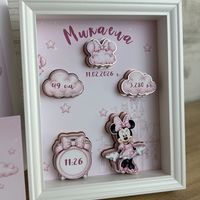 Рамка визитка за новородено - Мини Маус
